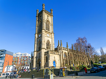 Church of Saint Luke, ruins of bombed out destroyed in World War Two 1941, Liverpool, England, UK
