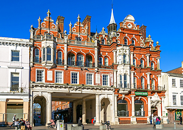 The Lloyds bank building, Cornhill, Ipswich, Suffolk, England, UK built 1889 architect F G Cotman in a free Jacobean style