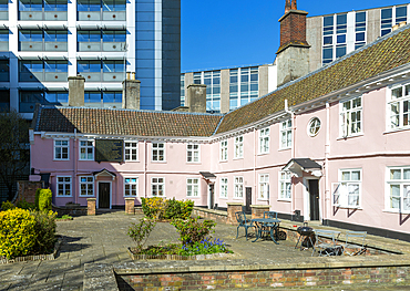Merchants Almshouse building, King Street, city centre of Bristol, England, UK built 1696