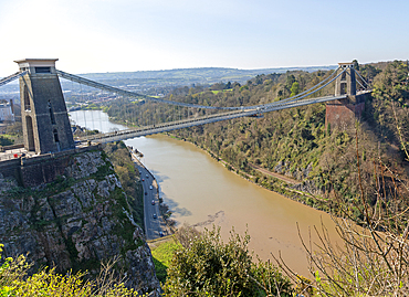 Clifton suspension bridge, Clifton, Bristol, England, UK designed by Isambard Kingdom Brunel completed 1864