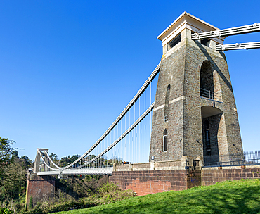Clifton suspension bridge, Clifton, Bristol, England, UK designed by Isambard Kingdom Brunel completed 1864