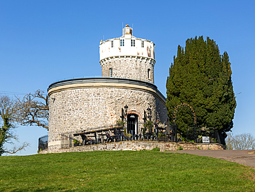 Clifton Observatory an historic windmill with observation tower, Clifton Down, Bristol, England, UK c 1766