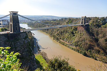 Clifton suspension bridge, Clifton, Bristol, England, UK designed by Isambard Kingdom Brunel completed 1864