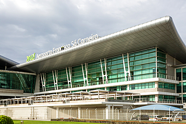 Modern architecture of airport terminal building, Aeroporto Francisco Sa Carneiro, Porto airport, Portugal, Europe
