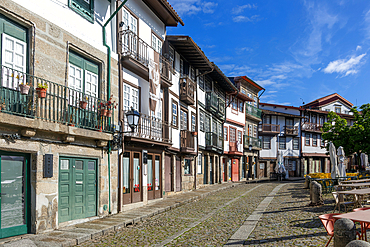 Historic buildings in Praça de São Tiago, city of Guimaraes, northern Portugal, Europe