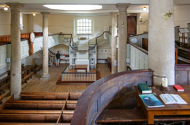 Interior of John Wesley's New Room chapel and museum, Bristol, England, UK,