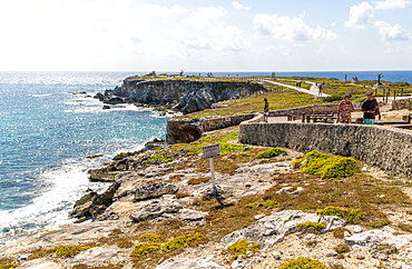 Coastal landscape Punta Sur, Isla Mujeres, Caribbean Coast, Cancun, Quintana Roo, Mexico, North America