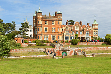 People on guided tour of Bawdsey Manor Bawdsey, Suffolk, England, UK