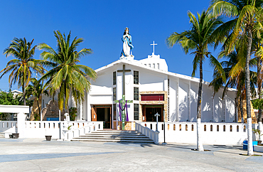 Our Lady of Immaculate Conception Catholic Church, Isla Mujeres, Caribbean Coast, Cancun, Quintana Roo, Mexico, North America