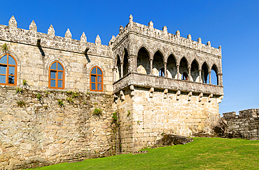 Ladies gallery, historic medieval Soutomaior Castle (Castelo de Soutomaior), Pontevedra, Galicia, Spain, Europe