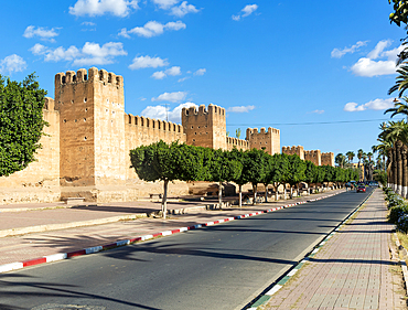 Medina defensive walls, city of Taroudant, Sous Valley, Morocco, North Africa, Africa