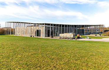 Visitor centre at Stonehenge, architects Denton Corker Marshall completed December 2013, Amesbury, Wiltshire, England, United Kingdom, Europe