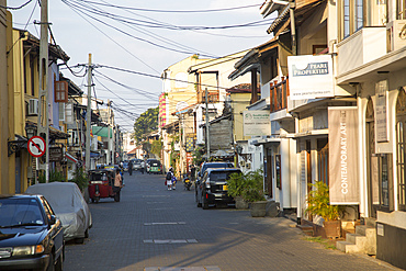 Street in the historic town of Galle, UNESCO World Heritage Site, Sri Lanka, Asia