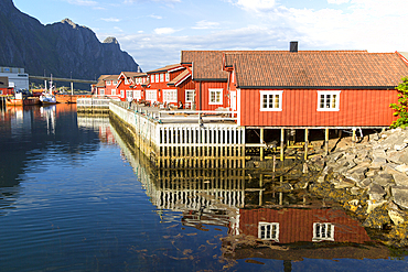 Traditional building style at Scandic Hotel, Svolvaer, Lofoten Islands, Nordland, Norway, Scandinavia, Europe