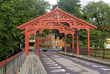 Historic Old Town Bridge, Gamle Bybro (Bybroa), Trondheim, Norway, Scandinavia, Europe