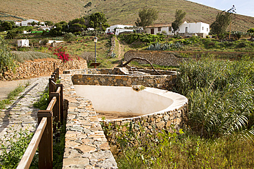 Historic traditional water wheel irrigation system, Betancuria, Fuerteventura, Canary Islands, Spain, Atlantic, Europe