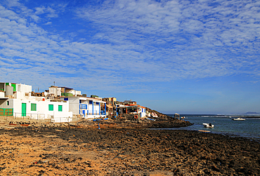 Small fishing village of Majanicho on the north coast, Fuerteventura, Canary Islands, Spain, Atlantic, Europe