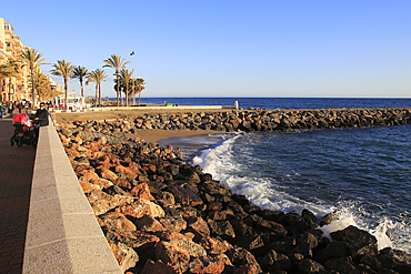 Beach and seafront apartments city of Almeria, Andalusia, Spain, Europe