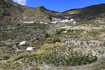 Huebro village, Sierra Alhamilla mountains, Nijar, Almeria, Andalusia, Spain, Europe