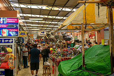 Interior of Mercado Municipal Lucas de Galvez market, Merida, Yucatan State, Mexico, North America