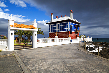 The Blue House (Casa Juanita), built in 1916, Arrieta, Lanzarote, Canary Islands, Spain, Atlantic, Europe