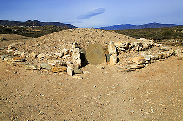 Burial chamber tomb mound, Los Millares prehistoric settlement, Almeria, Andalusia, Spain, Europe