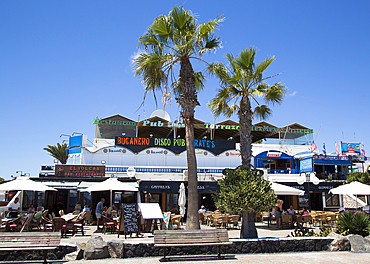 Bars and discos in resort of Playa Blanca, Lanzarote, Canary Islands, Spain, Atlantic, Europe