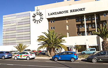 Be Live Hotels Lanzarote Resort hotel sign and buildings, Lanzarote, Canary islands, Spain, Atlantic, Europe