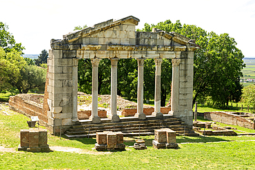 Monument of Agonothetes (Bouleuterion), Roman 2nd century AD, Apollonia Archaeological Park, Pojan, Albania, Europe