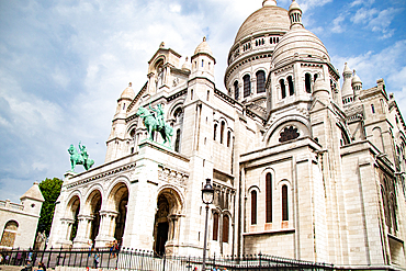 Sacre-Coeur Basilica on Montmartre hill, Paris, France, Europe