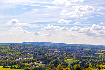 Landscape view of the countryside, Box Hill, Surrey, England, United Kingdom, Europe