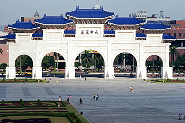 Entrance gate to the Chiang Kai-Shek Memorial in Taipei, Taiwan, Asia