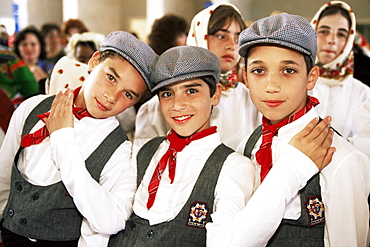 Boys in folkloric costumes, Festa de Santo Antonio (Lisbon Festival), Lisbon, Portugal, Europe