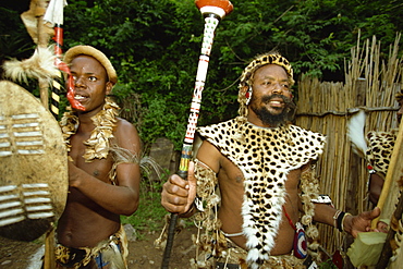 Zulu Chief in his Simunye village, South Africa, Africa