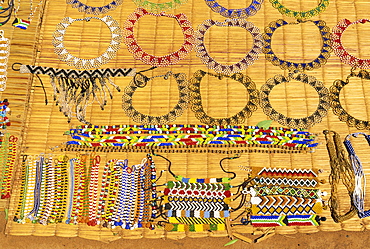 Curios and Zulu bead necklaces, South Africa, Africa