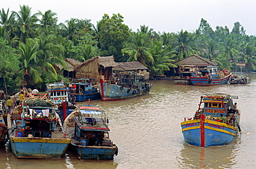 The Mekong Delta River Mouth, Rach Gia City, Vietnam, Indochina, Southeast Asia, Asia