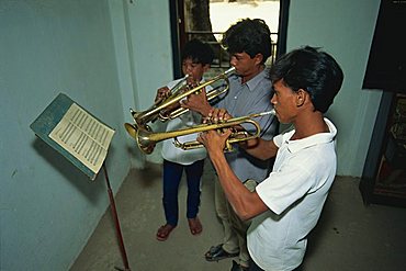 Learning classical music, Music school, Phnom Penh, Cambodia, Indochina, Southeast Asia, Asia