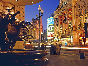 Statue of horses outside the Sogo Japanese department store in Piccadilly, London, England, United Kingdom, Europe