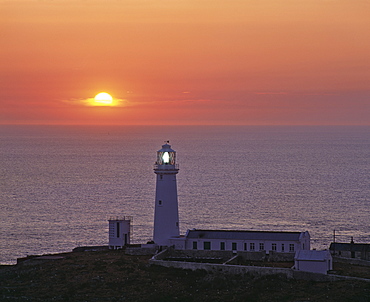 South Stack lighthouse on the western tip of Holy Island, Anglesey, North Wales, United Kingdom, Europe