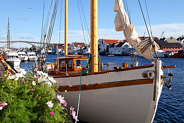 Traditional wooden boat, Colin Archer type, Haugesund, Norway, Scandinavia, Europe