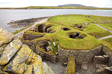 Jarlshof has evidence of human habitation over more then 3000 years, Sumburgh, Shetland, Shetland Islands, Scotland, United Kingdom, Europe