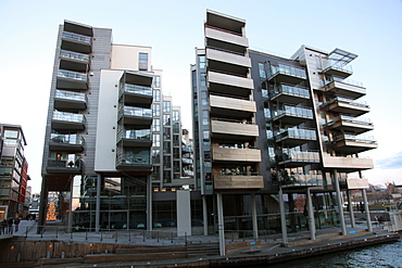 Apartment blocks in Aker Brygge, central Oslo, Norway, Scandinavia, Europe