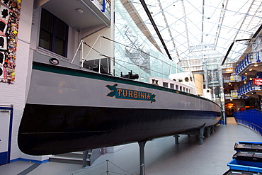 Turbinia, fastest ship in the world in the 1890's, Museum of Discovery, Newcastle upon Tyne, Tyne and Wear, England, United Kingdom, Europe