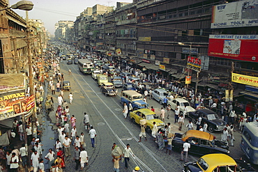 Busy street, Calcutta, West Bengal, India