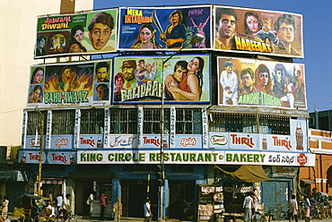 Film poster adverts, India, Asia