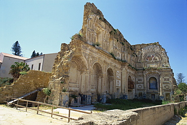 Ruins of the church after the earthquake of 1968, Santa Margherita Belice, Sicily, Italy, Europe