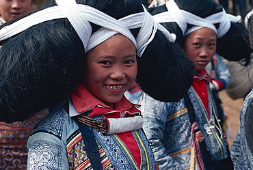 Long horned Miao at Lusheng Festival, eastern Guizhou, China, Asia