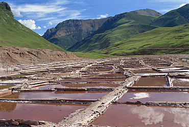 Salt pans at village of Nangqen, Qinghai, China, Asia