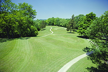 Serpent Mound of the Native American Mound builders culture, 1000 BC to 600 AD, Ohio, USA