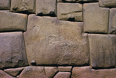 The Stone of Twelve Angles, the Inca Palace of Hatunrumiyoc, Cuzco, Peru"The stone is in the Lienzo petreo wall, it is an excellent exaple of the Inca's skill with polygonal masonry"